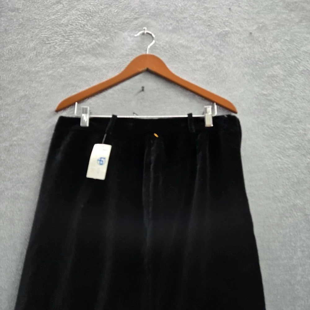 VINTAGE L. Pandolfi Women Skirt 52 Black Dress A Line Midi 90s Italy NWT
